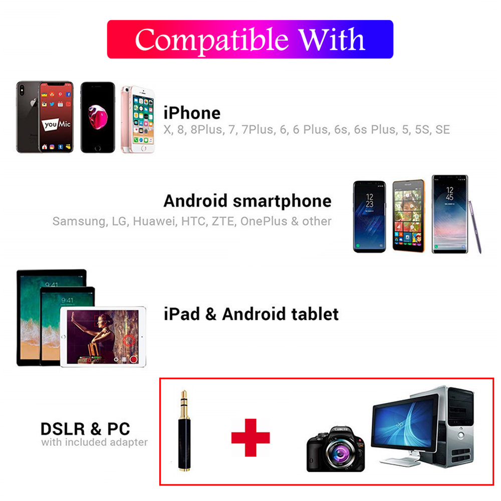 Mini Portable Microphones Condenser Clip-on Lapel Mic Wireless Microphone for Phone for Laptop