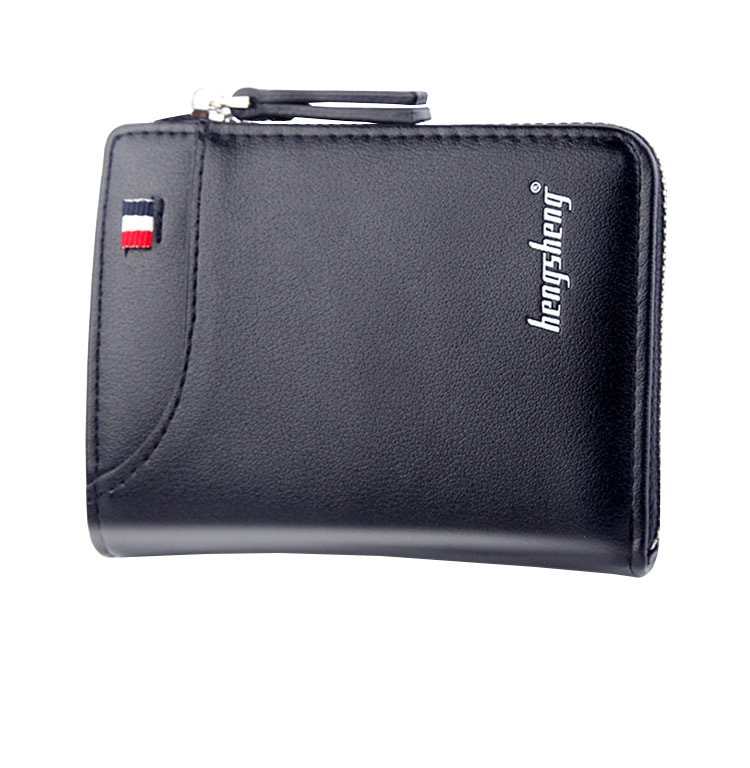 Men&apos;s Wallet Multi-function Retro Short Wallet Men&apos;s Fashion Zipper Loose-leaf