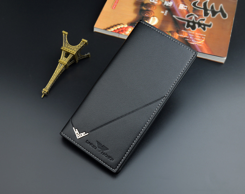Men&apos;s Wallet Long Wallet Men&apos;s Soft Leather Fashion 3 Fold Large Capacity Multi-card Thin Wallet