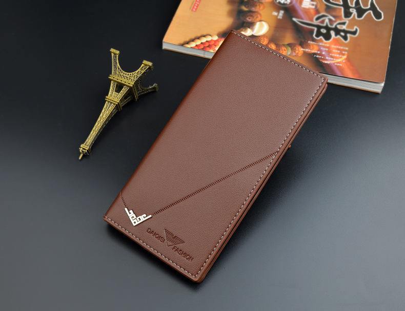 Men&apos;s Wallet Long Wallet Men&apos;s Soft Leather Fashion 3 Fold Large Capacity Multi-card Thin Wallet