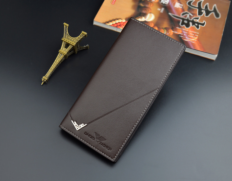Men&apos;s Wallet Long Wallet Men&apos;s Soft Leather Fashion 3 Fold Large Capacity Multi-card Thin Wallet