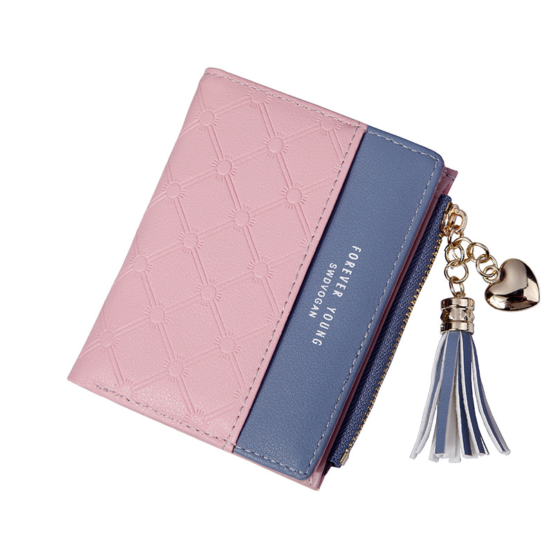 Wallet Ladies Fashion Small Fresh Buckle Wallets Zipper Multi-function Short Coin Purse