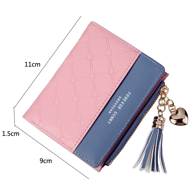 Wallet Ladies Fashion Small Fresh Buckle Wallets Zipper Multi-function Short Coin Purse