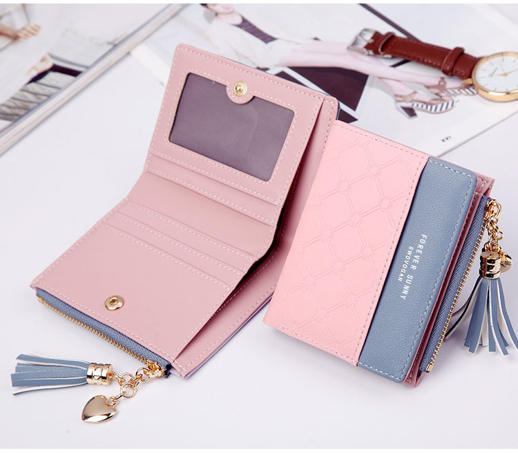 Wallet Ladies Fashion Small Fresh Buckle Wallets Zipper Multi-function Short Coin Purse