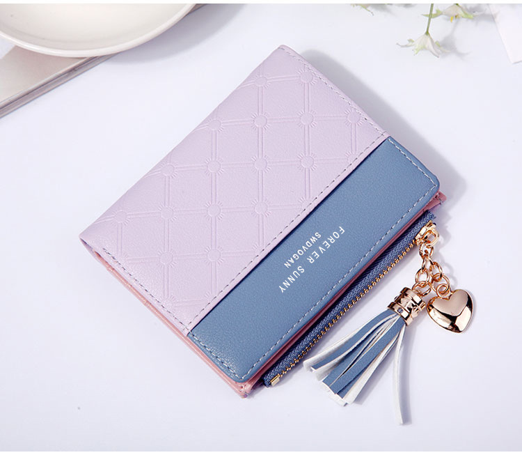 Wallet Ladies Fashion Small Fresh Buckle Wallets Zipper Multi-function Short Coin Purse