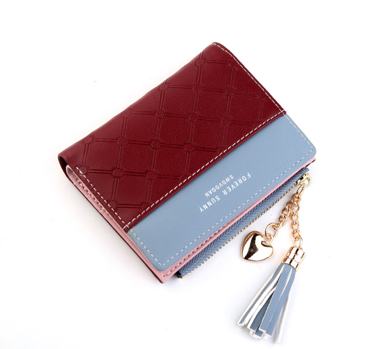 Wallet Ladies Fashion Small Fresh Buckle Wallets Zipper Multi-function Short Coin Purse