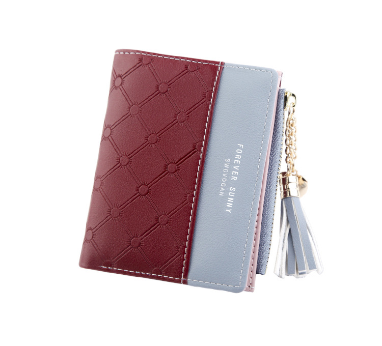 Wallet Ladies Fashion Small Fresh Buckle Wallets Zipper Multi-function Short Coin Purse