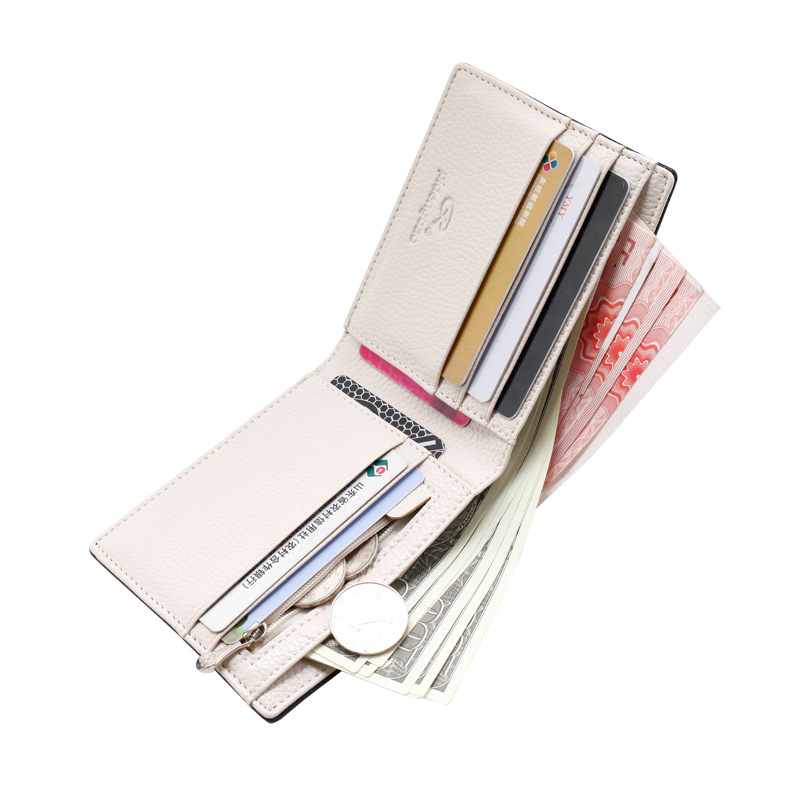 Wallets Men&apos;s Short Wallet Cross Pattern Wallet Multi-card Pocket Internal Pocket Wallet