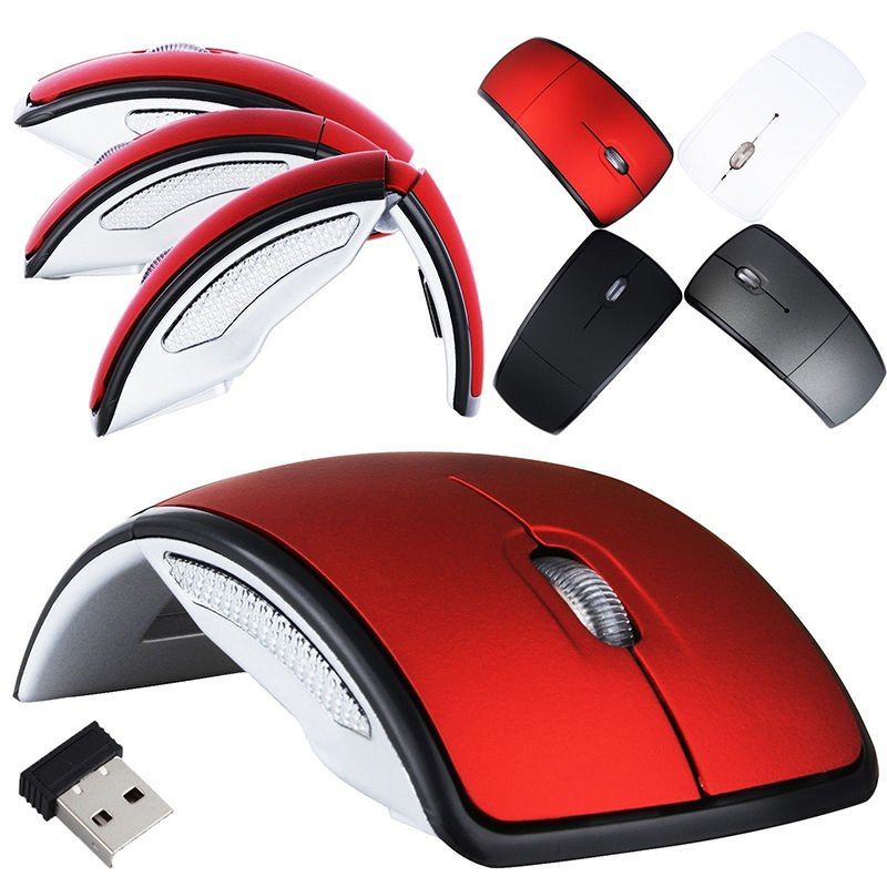 Wireless Mouse 2.4G Mouse Foldable Optical Mice USB Receiver for Laptop PC Computer Desktop Office