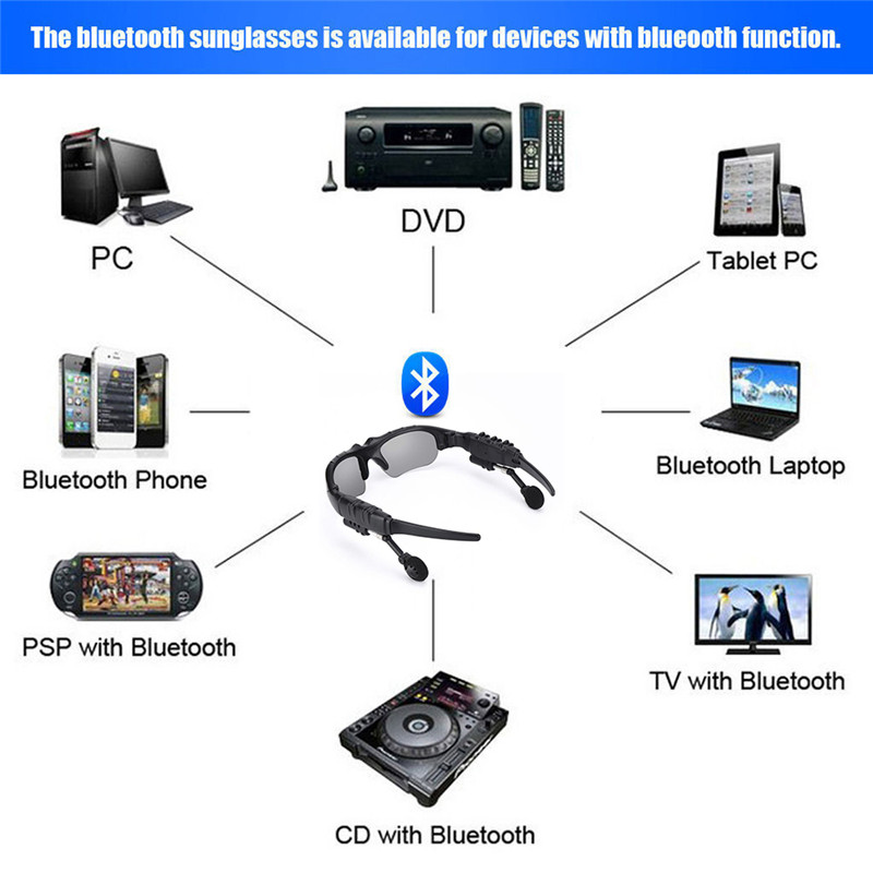 4.1 Smart Stereo Bluetooth Glasses Wireless Sport Bluetooth Sunglasses Earphones Sport Glasses