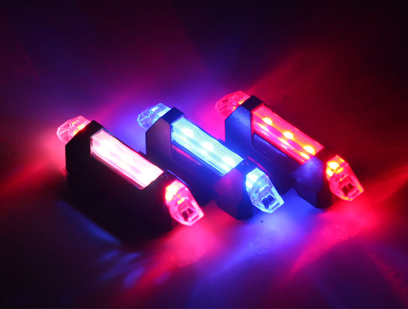 3PCS Bike Bicycle light Rechargeable LED Taillight USB Cycling light Portable Flash Light