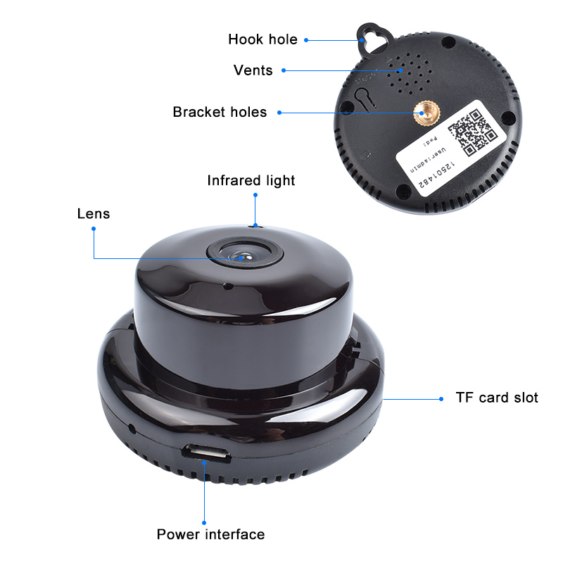 Mini WiFi IP Camera Wireless Home Security Camera CCTV IR Night Vision Motion Detection SD Card Slot