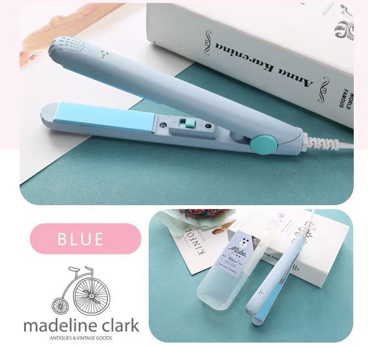 Cartoon cat Mini Portable Electric Splint Flat Iron Ceramic Hair Curler Straightener US 220V