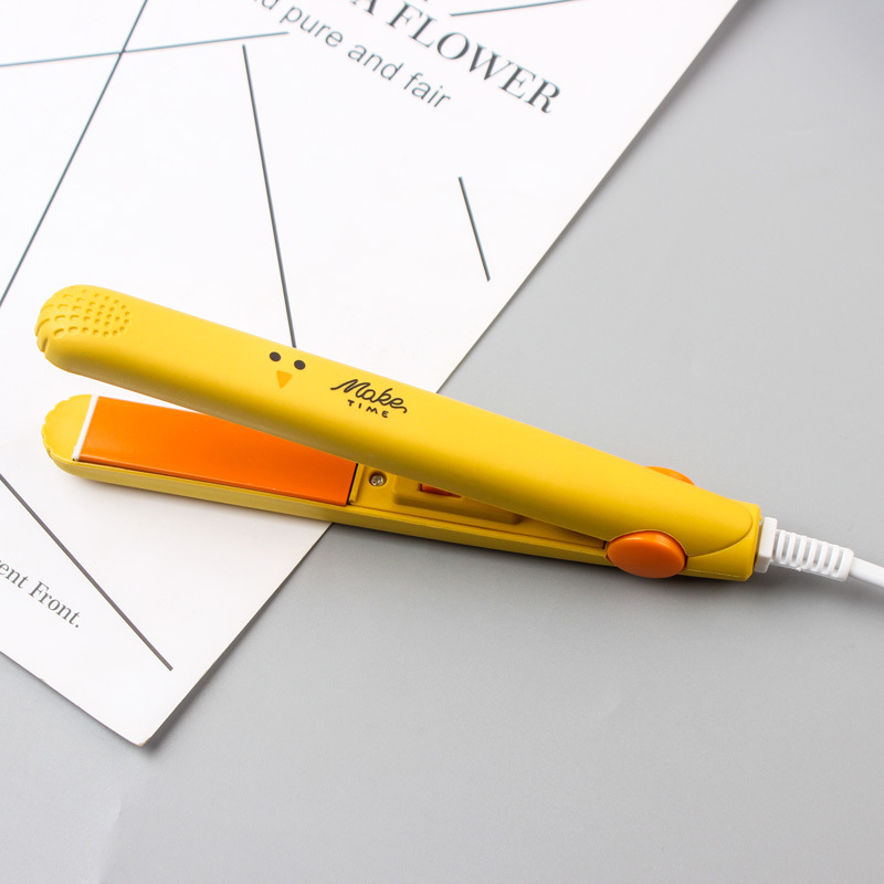 Cartoon cat Mini Portable Electric Splint Flat Iron Ceramic Hair Curler Straightener US 220V