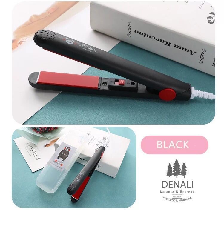 Cartoon cat Mini Portable Electric Splint Flat Iron Ceramic Hair Curler Straightener US 220V