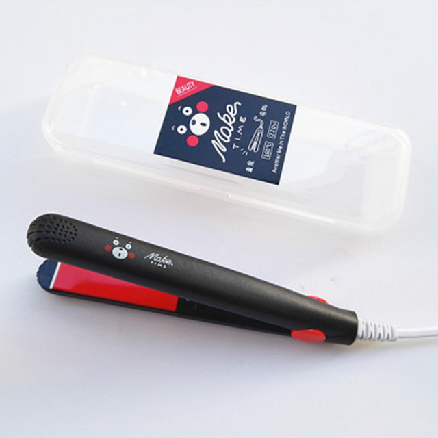 Cartoon cat Mini Portable Electric Splint Flat Iron Ceramic Hair Curler Straightener US 220V