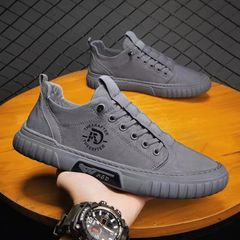 Size 46-41 Men's New Umbrella Cloth Men's Shoe Casual Breathable Fashion Shoes Cloth Shoes free lace shoes Sneakers 41 Gray