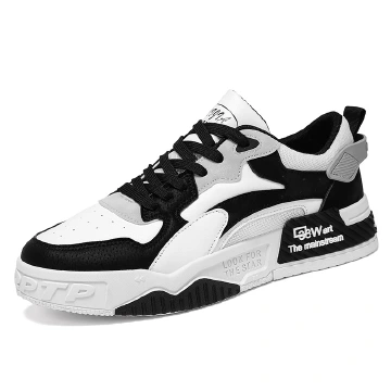 [Quality Upgrated] Fashion Men's Shoes Sneakers for male black white shoes color-blocked sneakers