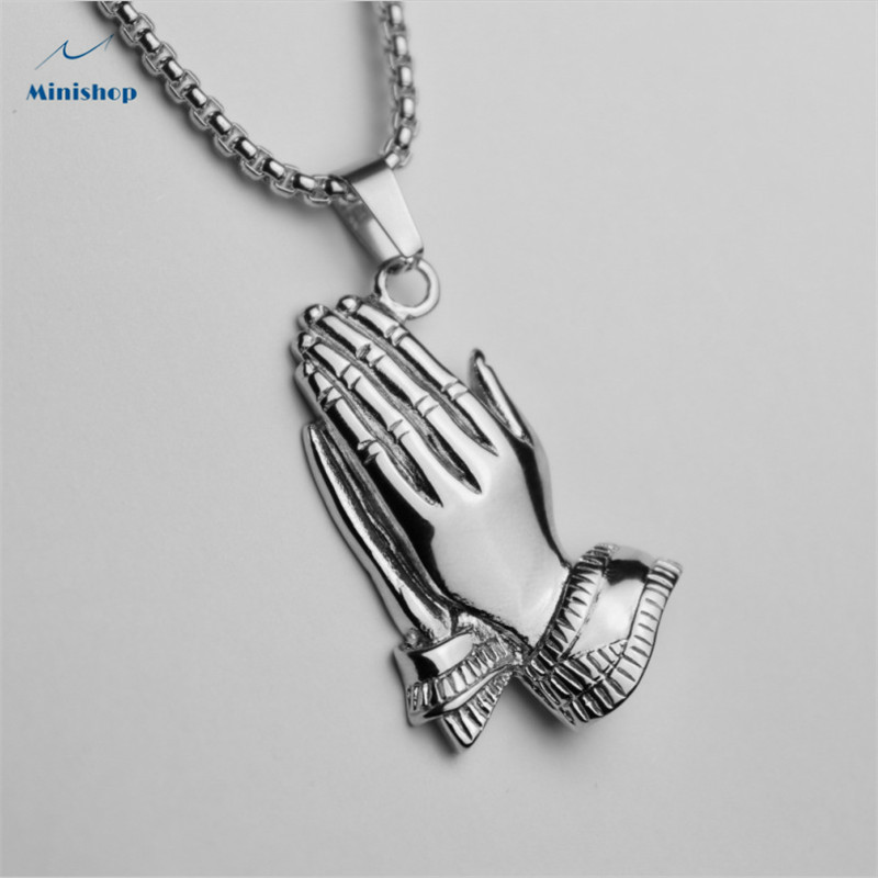 Men&apos;s Necklace Fashion New Hip Hop stainless steel Necklace T-shirt Collocation Jewelry Gift