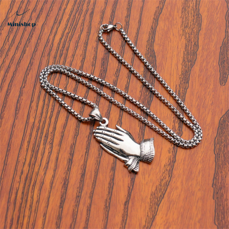 Men&apos;s Necklace Fashion New Hip Hop stainless steel Necklace T-shirt Collocation Jewelry Gift