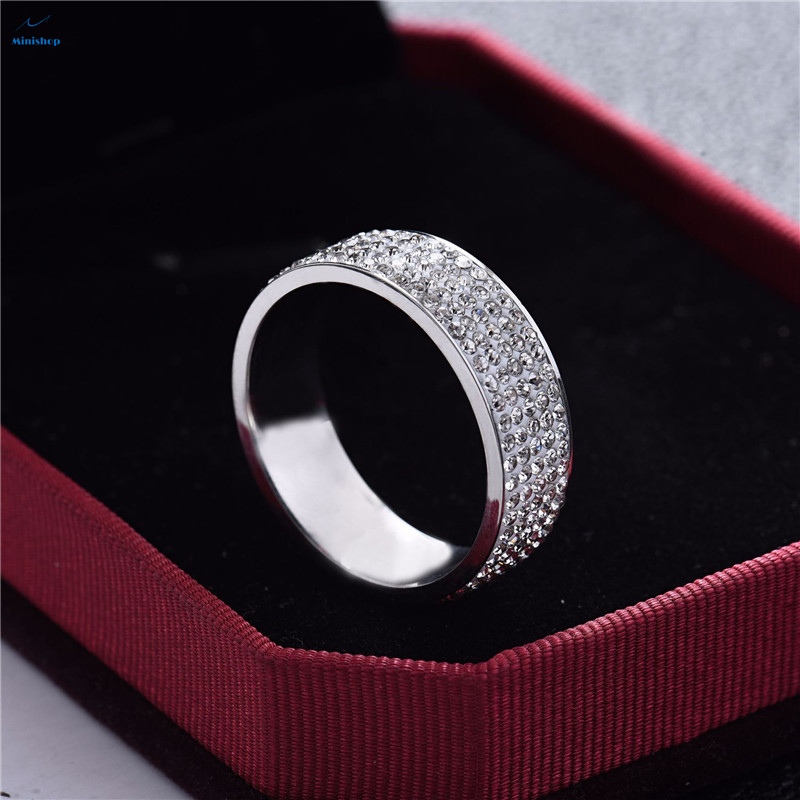 Men and Women's Ring Hot - selling Fashion Ring 5 Row Diamond Ring  Engagement Ring Jewelry Gift