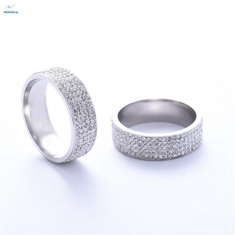 Men and Women's Ring Hot - selling Fashion Ring 5 Row Diamond Ring  Engagement Ring Jewelry Gift