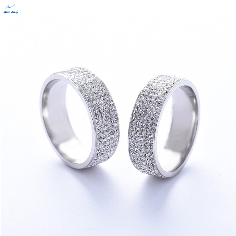Men and Women's Ring Hot - selling Fashion Ring 5 Row Diamond Ring  Engagement Ring Jewelry Gift