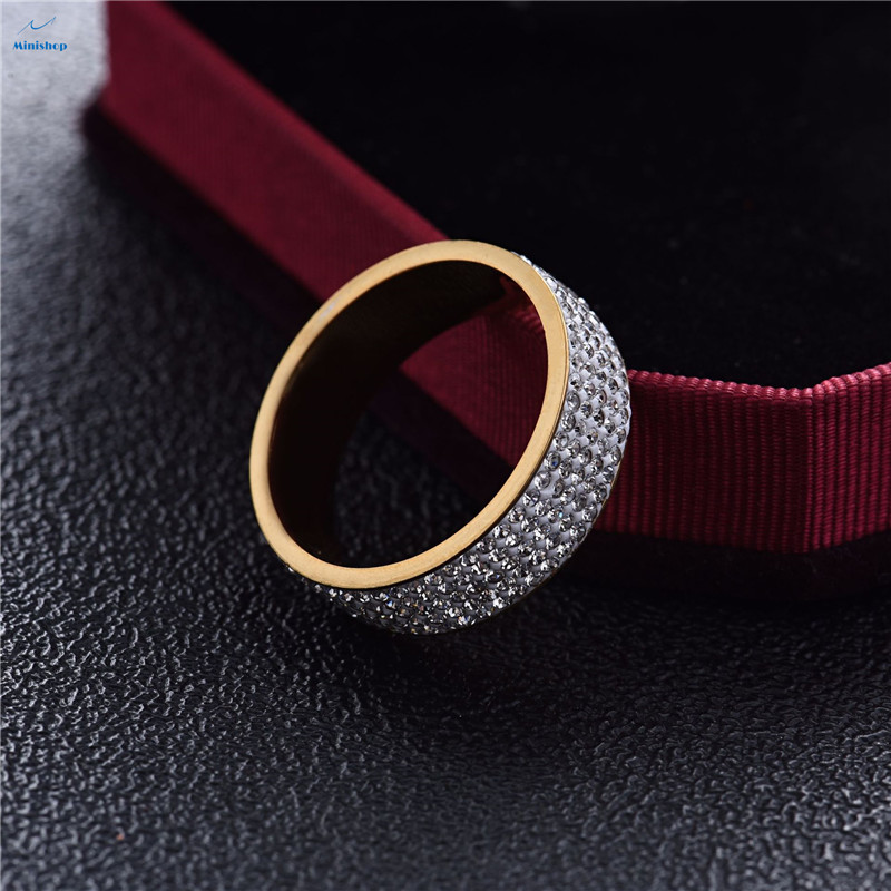 Men and Women's Ring Hot - selling Fashion Ring 5 Row Diamond Ring  Engagement Ring Jewelry Gift