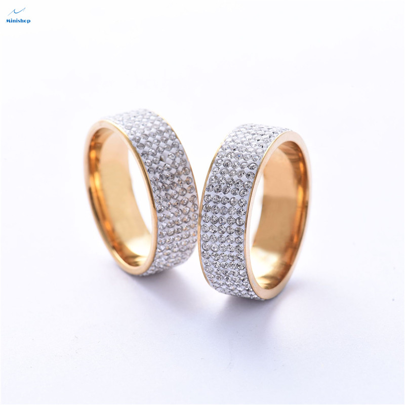 Men and Women's Ring Hot - selling Fashion Ring 5 Row Diamond Ring  Engagement Ring Jewelry Gift
