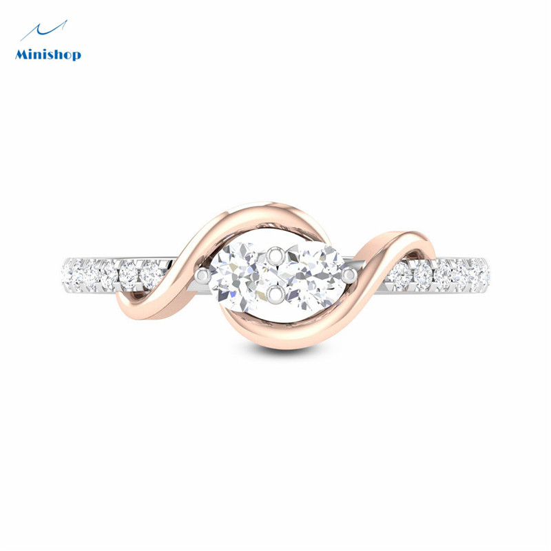 Zircon Ring Women&apos;s Engagement Ring Lady Marriage Proposal Ring Dress Jewelry Gift