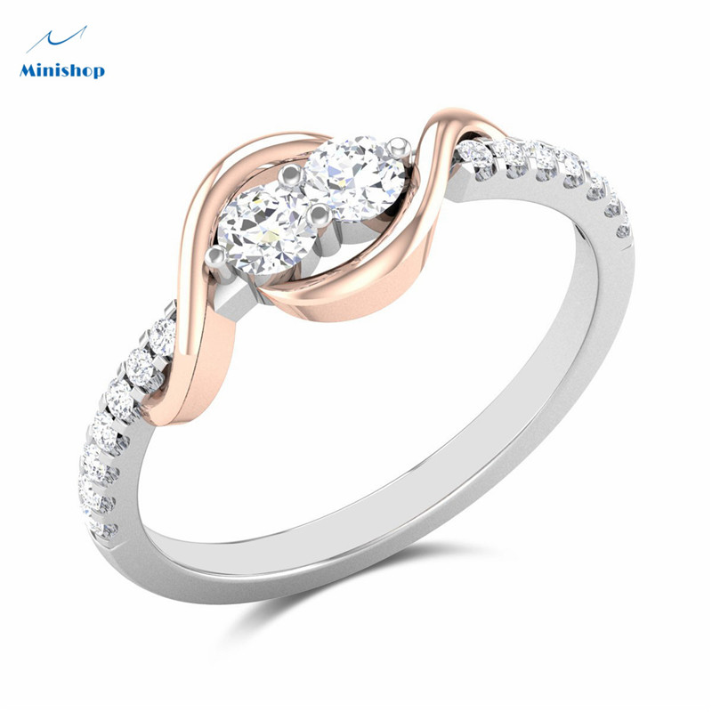 Zircon Ring Women&apos;s Engagement Ring Lady Marriage Proposal Ring Dress Jewelry Gift