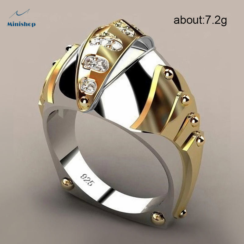 Creative Hot Style Fashion Gold Fish Mouth Shape Ring Men Business Suit Accessories Jewelry Gift