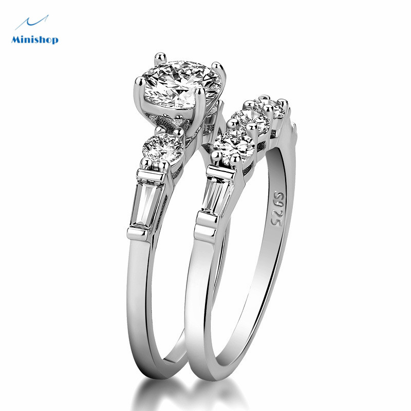 Women&apos;s new pattern combination diamonds ring 2PCS /lady&apos;s dress accessories ring jewelry