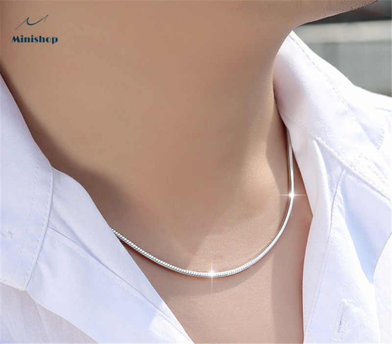 Hot Selling Men&apos;s Necklace Clavicle Snake Bone Chain Fashion Jewelry Accessories