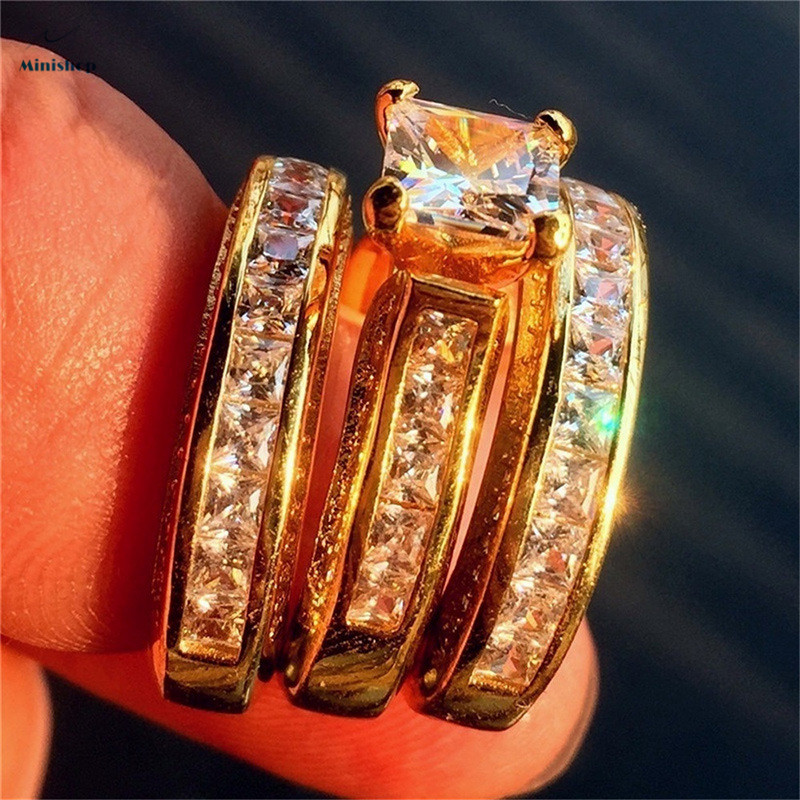 Women&apos;s Genuine 5A Zircon Rings Fashionable Engagement Ring Lady Wedding Ring Jewelry Gift