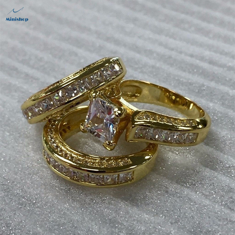 Women&apos;s Genuine 5A Zircon Rings Fashionable Engagement Ring Lady Wedding Ring Jewelry Gift