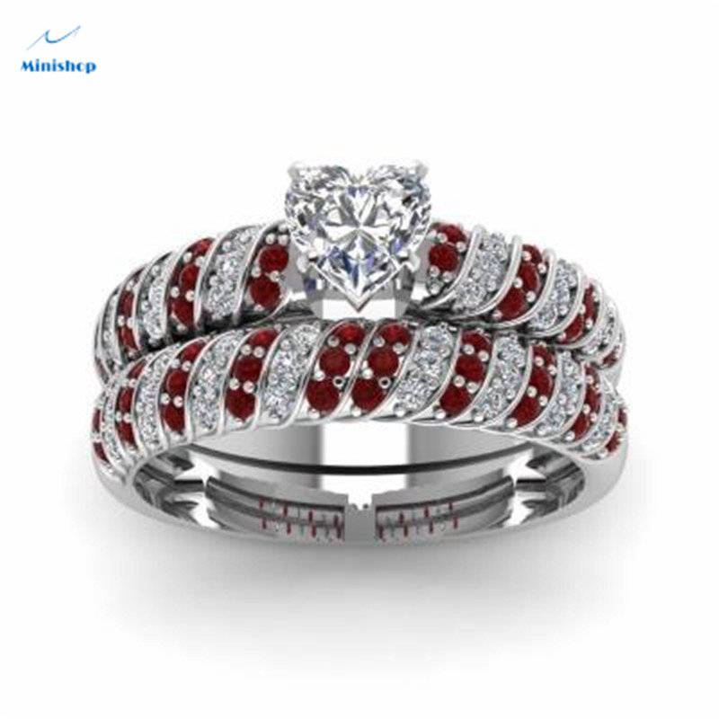 New Women's Ring Twist Thread Peach Heart Diamond Diamond Couples Popular Ring Dress Jewelry