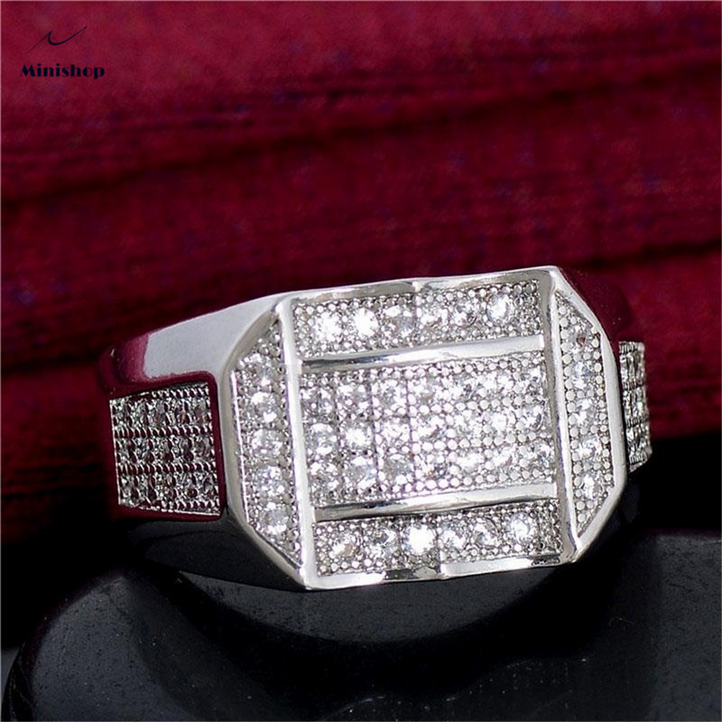 Men Vintage Fashion Diamond Ring Watches Suits Accessories Jewelry Gift