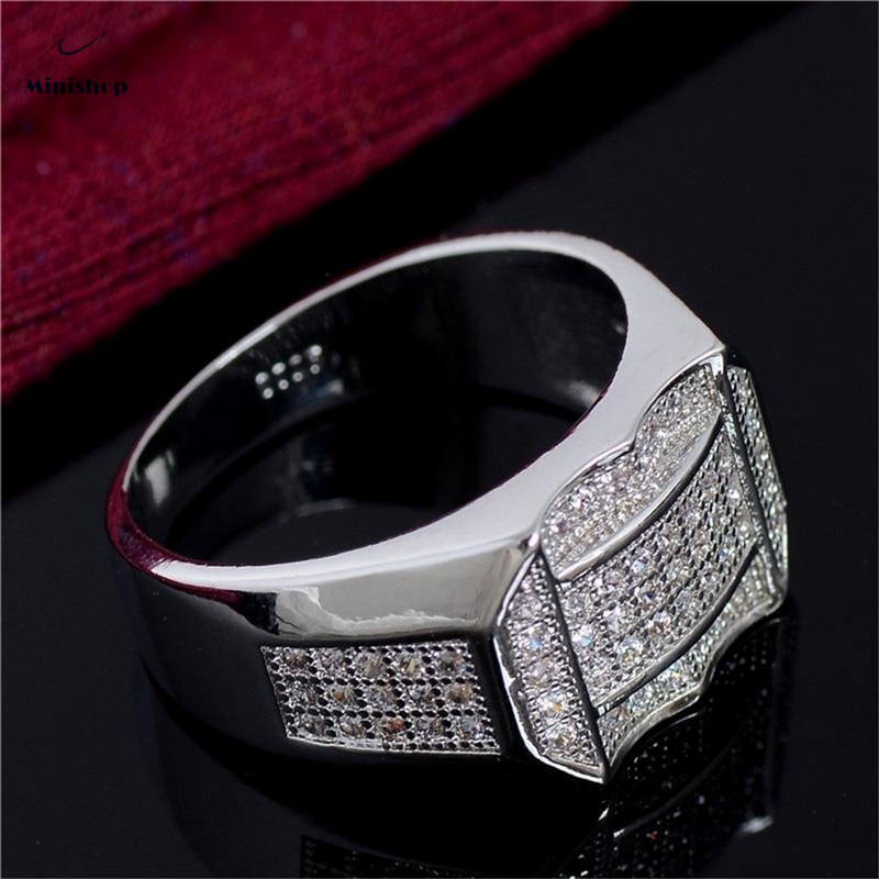 Men Vintage Fashion Diamond Ring Watches Suits Accessories Jewelry Gift