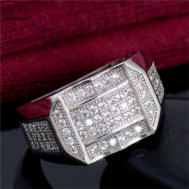 Men Vintage Fashion Diamond Ring Watches Suits Accessories Jewelry Gift
