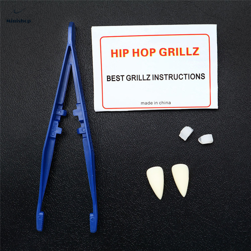 Men and Women Halloween Vampire Dentures Zombie Dentures Tweezers Tiger Tooth Braces Teeth Grillz