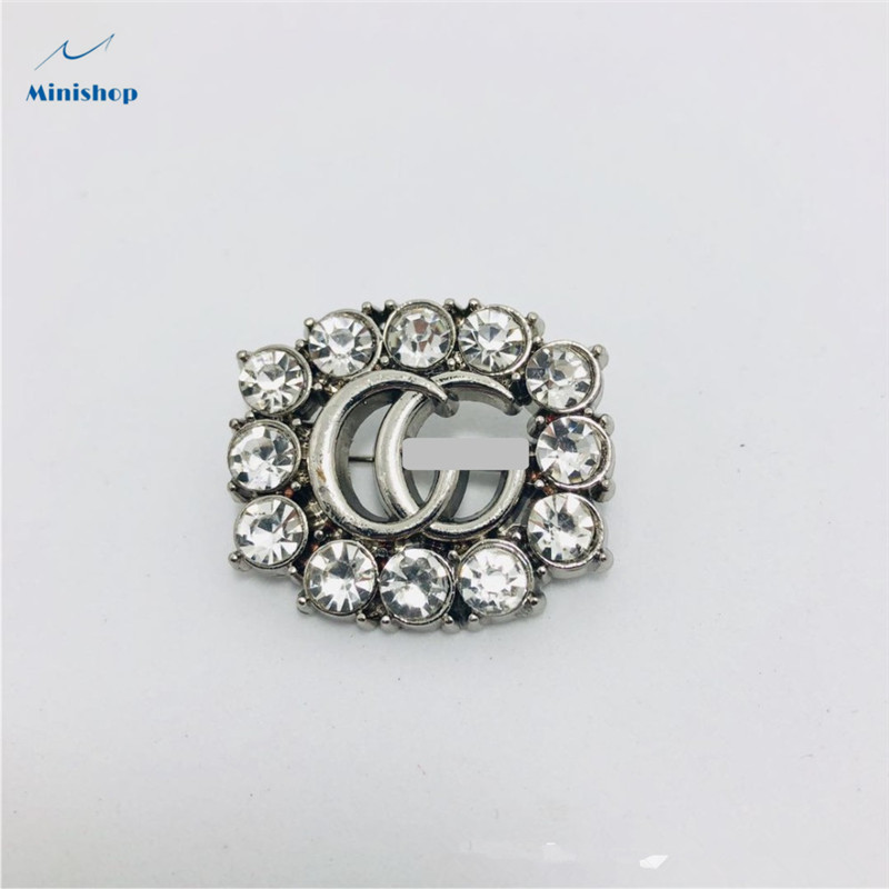 Women Fashion Brooch English Latter Brooch Lady Dress Accessories Jewelry