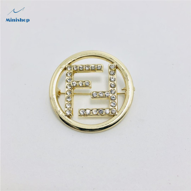 Women Fashion Brooch English Latter Brooch Lady Dress Accessories Jewelry