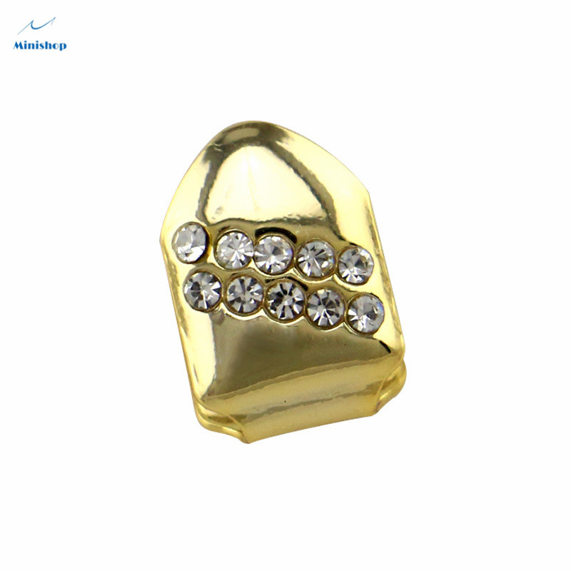 Hiphop Teeth Bling Grillz Punk Single Tooth Grills Men&amp;Women Braces Jewelry