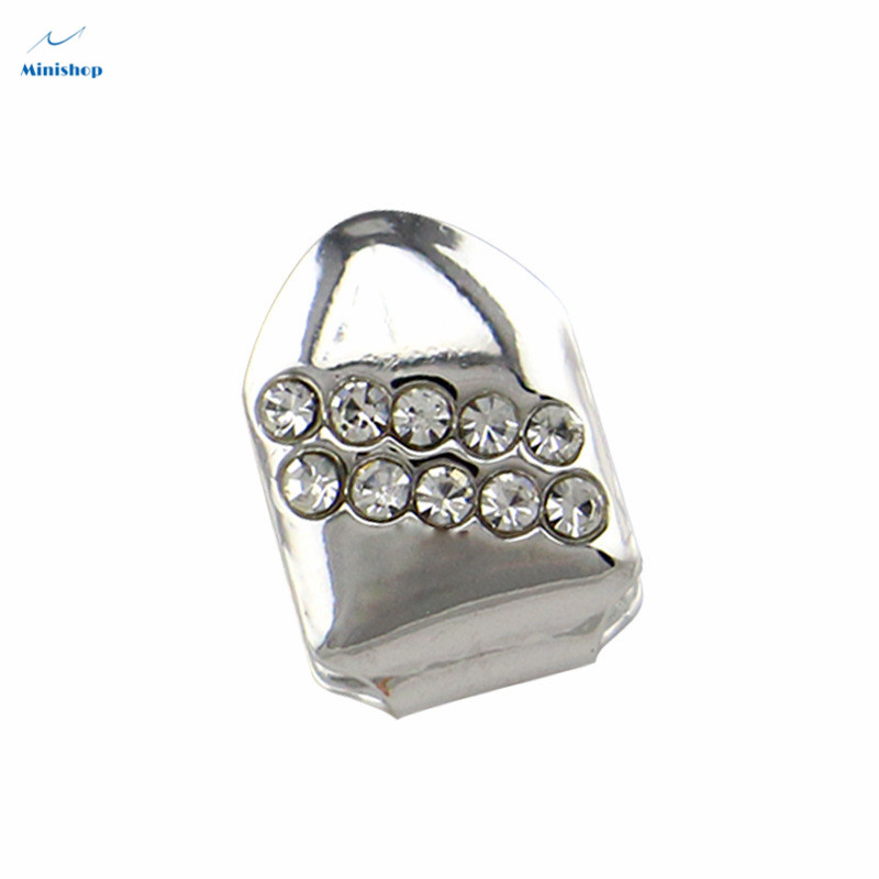 Hiphop Teeth Bling Grillz Punk Single Tooth Grills Men&amp;Women Braces Jewelry