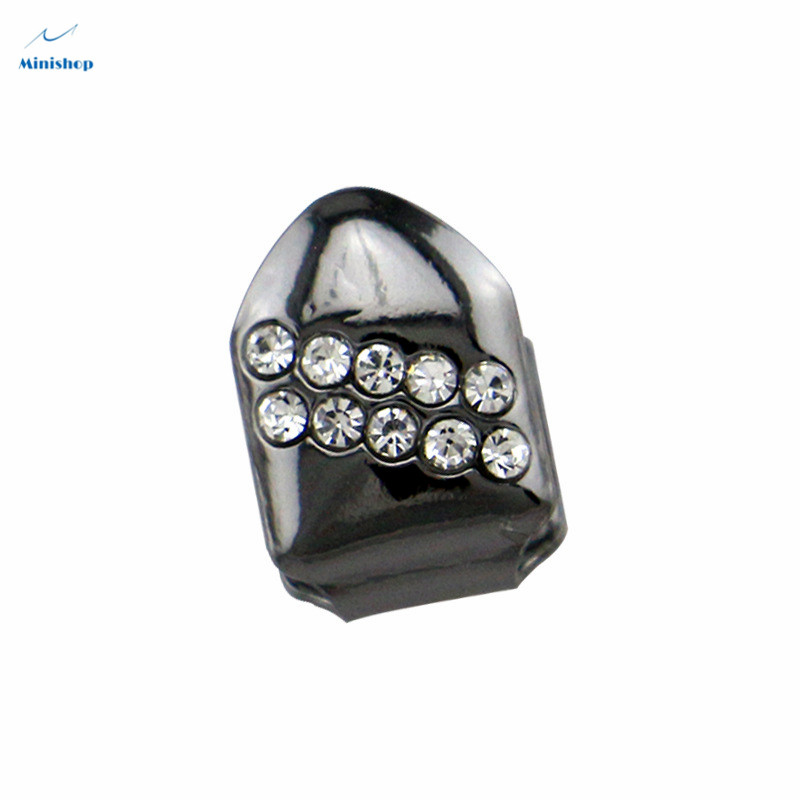 Hiphop Teeth Bling Grillz Punk Single Tooth Grills Men&amp;Women Braces Jewelry