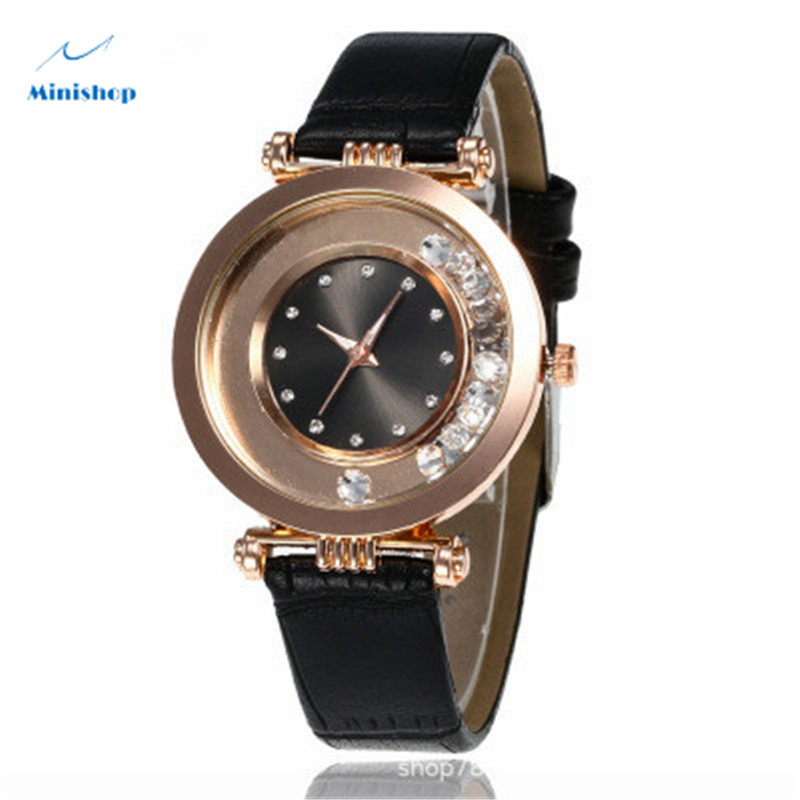 Women Damond Watch Rhinestone Ball Lady Casual Fashion Belt Quartz Watch Dress Accessories Jewelry