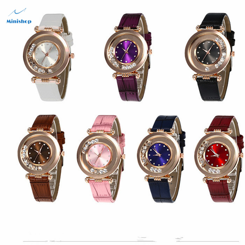 Women Damond Watch Rhinestone Ball Lady Casual Fashion Belt Quartz Watch Dress Accessories Jewelry