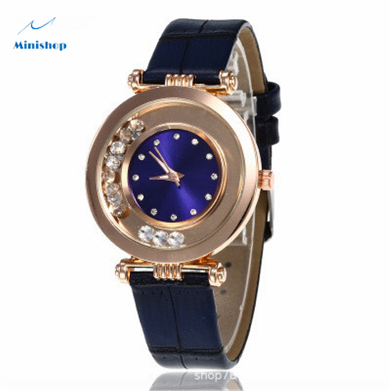Women Damond Watch Rhinestone Ball Lady Casual Fashion Belt Quartz Watch Dress Accessories Jewelry