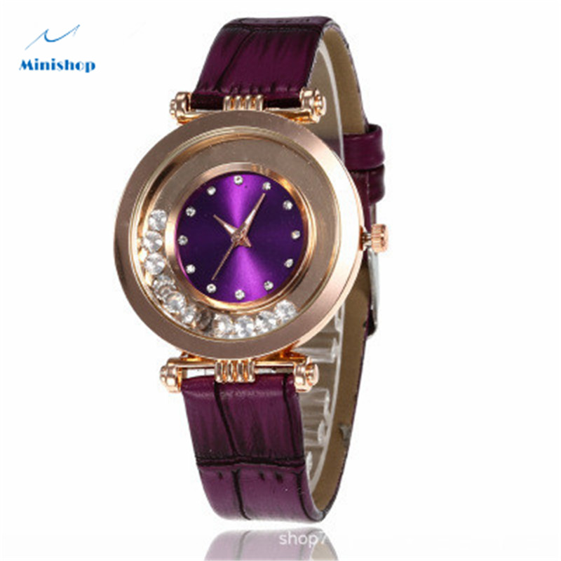 Women Damond Watch Rhinestone Ball Lady Casual Fashion Belt Quartz Watch Dress Accessories Jewelry